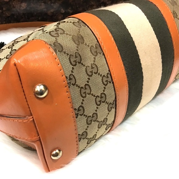 GUCCI Hobo GG Canvas Leather Orange - Picture 12 of 15